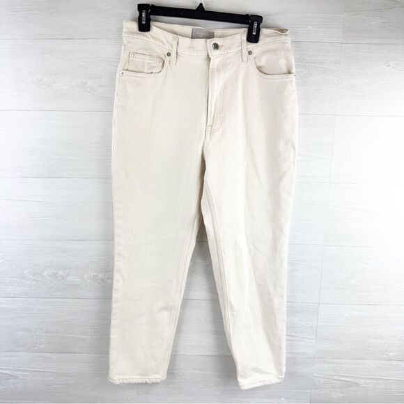 Everlane The Original Cheeky High Rise Ecru Crop Jeans - Picture 3 of 7